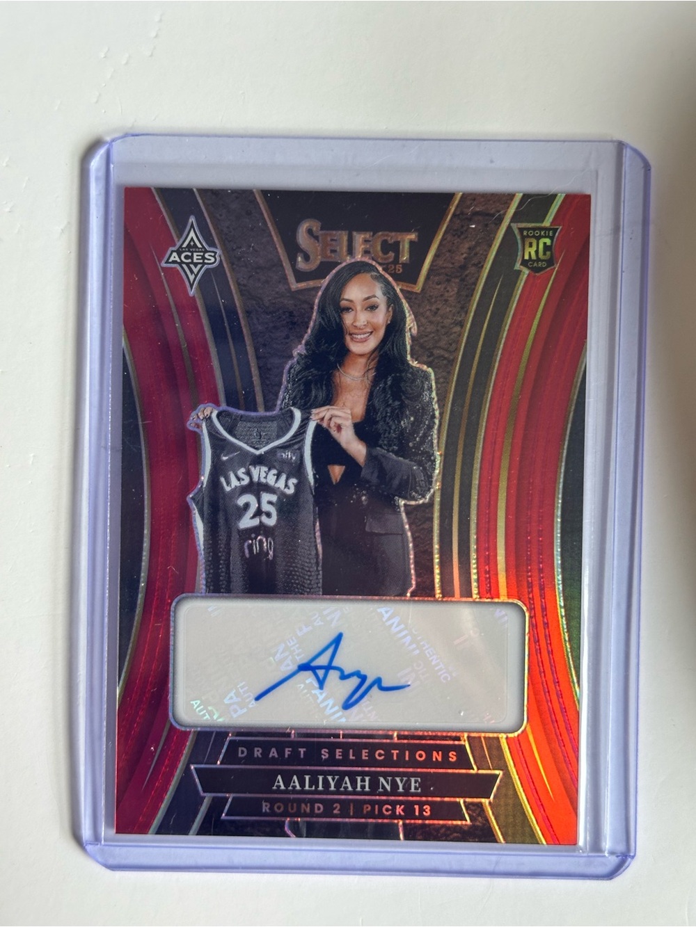 Panini Select Rookie Card - Red and Gold Accents